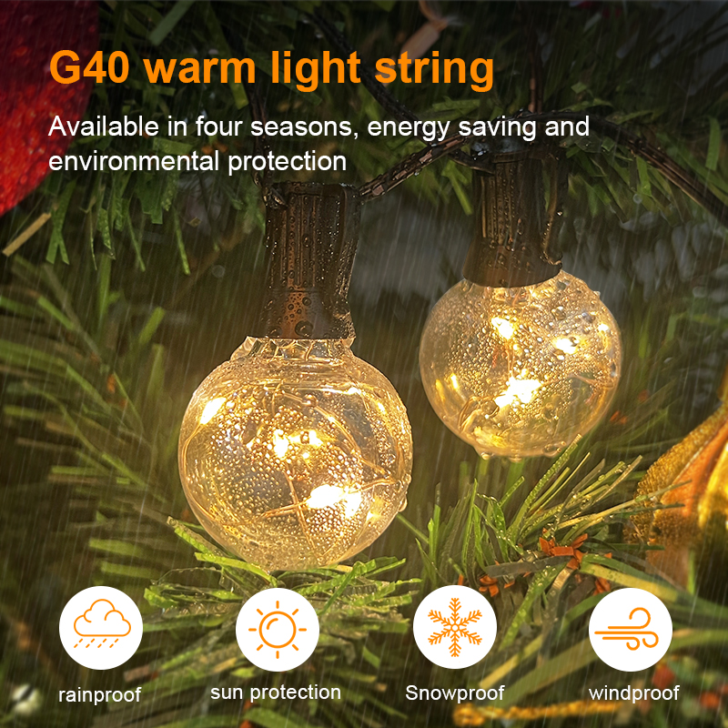 HCP064  G40铜线户外灯串